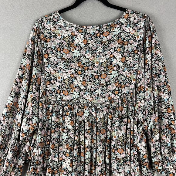 Natural Life Floral Dress Womens XL Pleated Boho Peasant Cottagecore Fairy NWT - Picture 12 of 14
